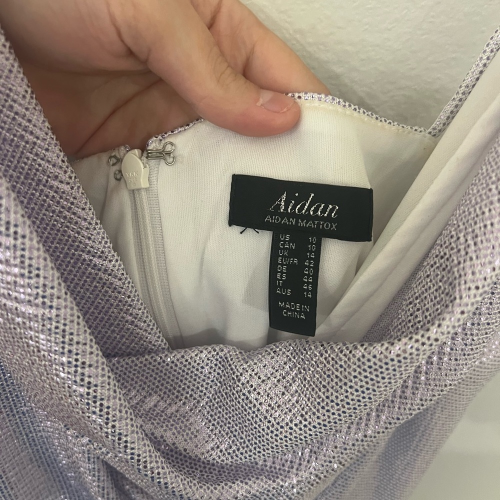 Lavender Cowl Neck Mini Dress - Picture 8 of 9